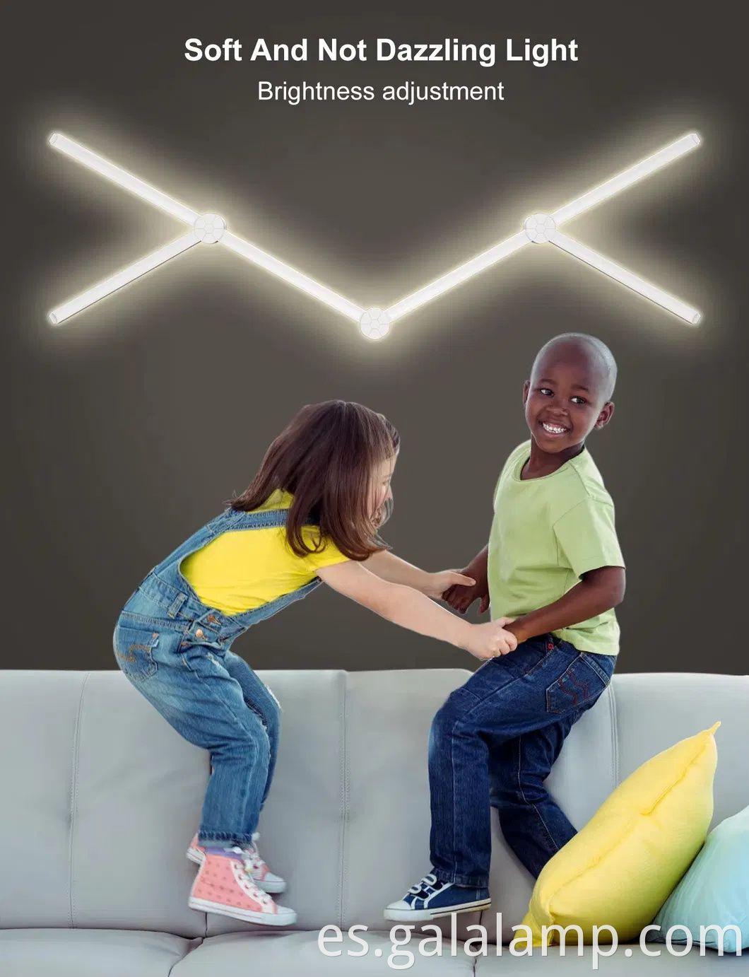 Lámpara de pared segmentada de RGB inteligente para juegos y decoración del hogar